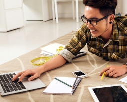 Person typing on a laptop