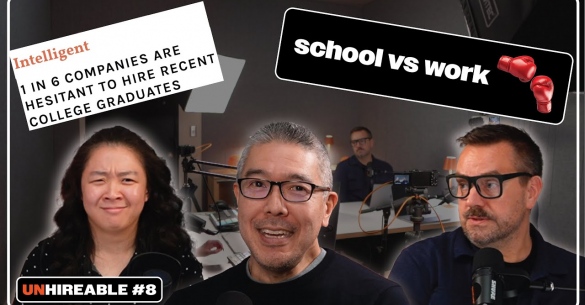 Promo image forr Unhireable podcast