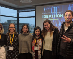 Susana Machado with her team at the C21 + CoMotion Ideathon Susana Machado Team Photo
